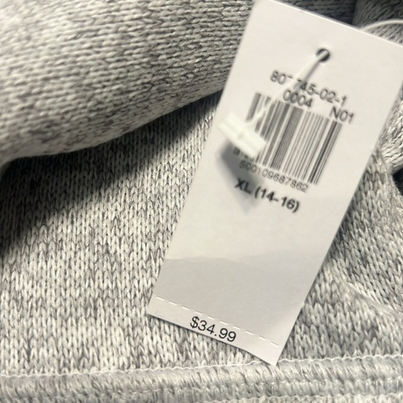 Old Navy Heathered Gray 3/4 zip fleece. Side pockets. NWT - Picture 3 of 3